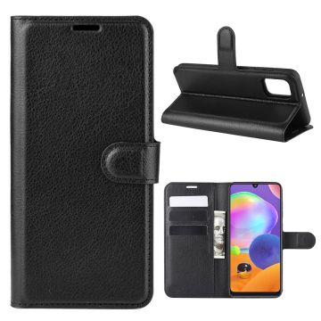 Klassisk Samsung Galaxy A31 flip etui - Svart