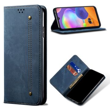 Jeans Samsung Galaxy A31 flip etui - Blå