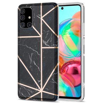 Marble Samsung Galaxy A71 5G Etui - Svart