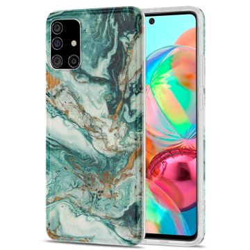 Marble Samsung Galaxy A71 5G Etui - Grønn