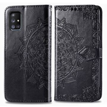 Mandala Samsung Galaxy A71 5G Flippetui - Svart