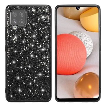 Glitter Samsung Galaxy A42 5G Etui - Svart