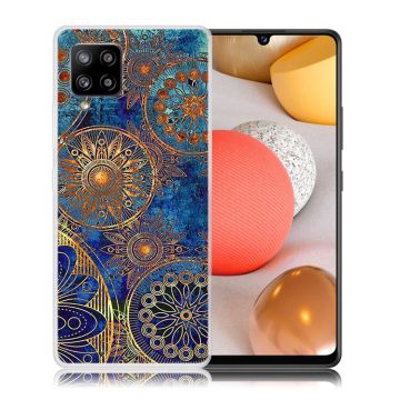 Deco Samsung Galaxy A42 5G Etui - Gull Mandala Blomst