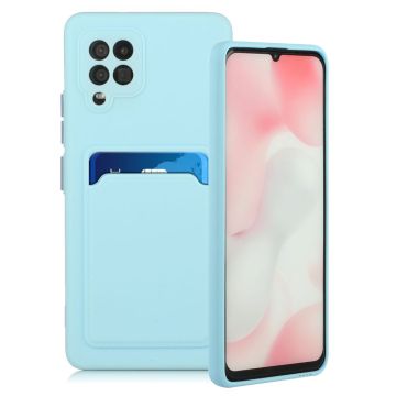 Card Holder Deksel til Samsung Galaxy A42 5G - Babyblå