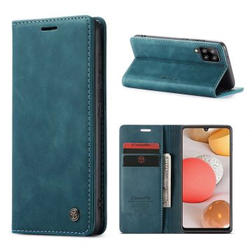 CaseMe Samsung Galaxy A42 5G Vintage Etui - Blå