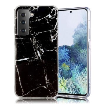 Marble Samsung Galaxy S21 Plus 5G Etui - Svart / Hvit