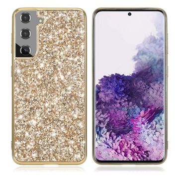 Glitter Samsung Galaxy S21 Etui - Gull