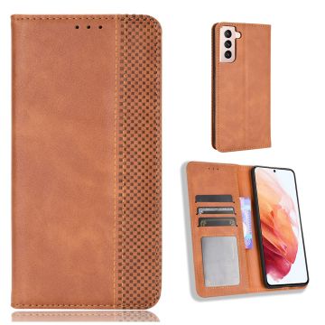 Bofink Vintage Samsung Galaxy S21 Lær Etui - Brun