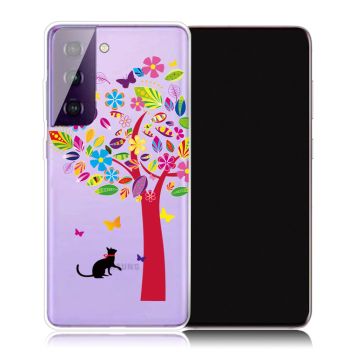 Deco Samsung Galaxy S21 Plus Etui - Katt og Tre