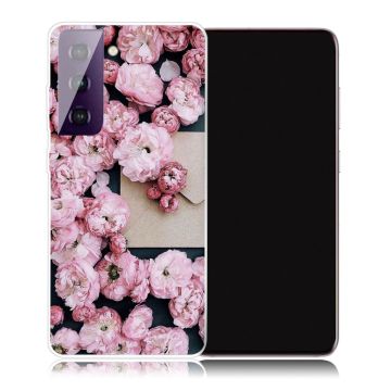 Deco Samsung Galaxy S21 Plus Etui - Rosa Blomster