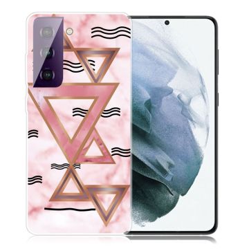 Marble Samsung Galaxy S21 Plus Etui - Rose Colored Trekanter