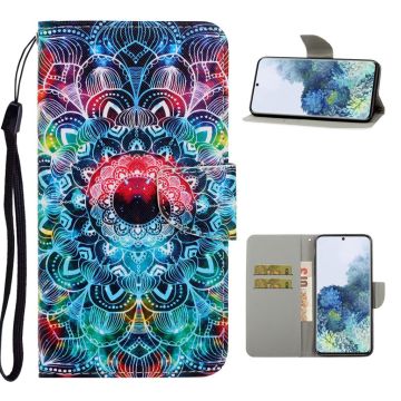 Wonderland Samsung Galaxy S21 Plus Flippetui - Mandala Blomst