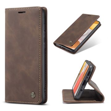 CaseMe Samsung Galaxy S21 Plus Vintage Etui - Kaffe