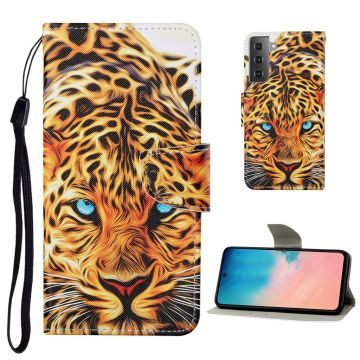 Wonderland Samsung Galaxy S21 Plus Flippetui - Leopard