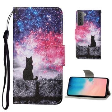 Wonderland Samsung Galaxy S21 Plus Flippetui - Katt