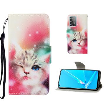 Wonderland Samsung Galaxy A52 5G Flippetui - Søt Katt