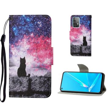 Wonderland Samsung Galaxy A52 5G Flippetui - Svart Katt