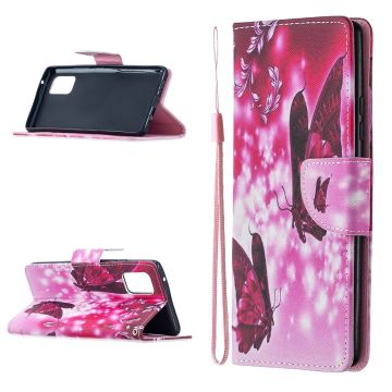 Wonderland Samsung Galaxy A52 5G Flippetui - Rose Sommerfugl