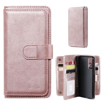 10-slot Lommebok Etui til Samsung Galaxy A52 5G - Rosa