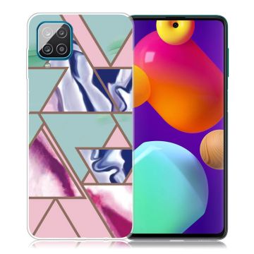 Marble Samsung Galaxy M62 / F62 Etui - Trekant Blitz Mønster