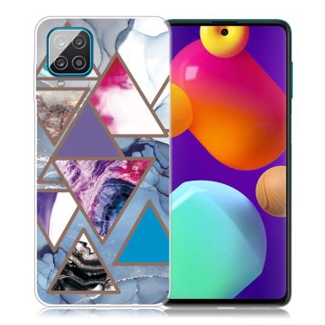 Marble Samsung Galaxy M62 / F62 Etui - Trekant Mønstre i Klinkekule