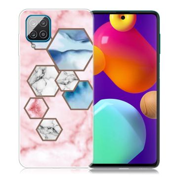 Marble Samsung Galaxy M62 / F62 Etui - Sekskant Fragment Klinkekule