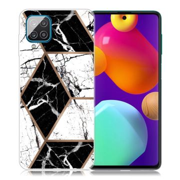 Marble Samsung Galaxy M62 / F62 Etui - Black og Hvit Diamant