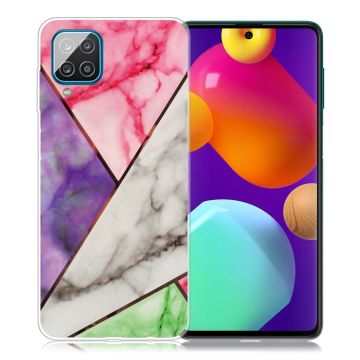 Marble Samsung Galaxy M62 / F62 Etui - Lilla / Rose / Hvit / Grønn