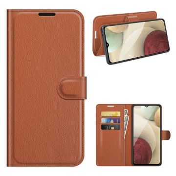 Classic Samsung Galaxy A22 4G flip etui - Brun