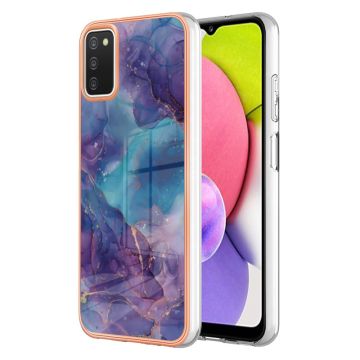 Marble Samsung Galaxy A03s Etui - Lilla