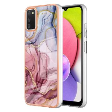 Marble Samsung Galaxy A03s Etui - Rose Gull