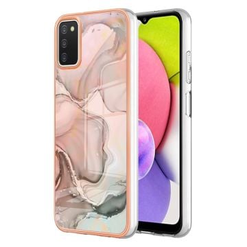 Marble Samsung Galaxy A03s Etui - Rosa