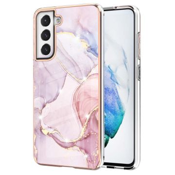 Marble Samsung Galaxy S21 FE Etui - Rose Gull Klinkekule Haze