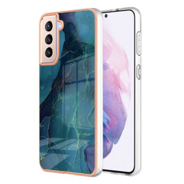 Marble Samsung Galaxy S21 Plus 5G Etui - Grønn