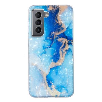 Marble Samsung Galaxy S21 Plus 5G Etui - Blue Gull Klinkekule