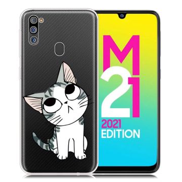 Deco Samsung Galaxy M21 2021 Etui - Katt