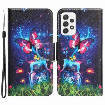 Wonderland Samsung Galaxy A52s 5G / A52 5g / A52 Flippetui - Bottle / Sommerfugl