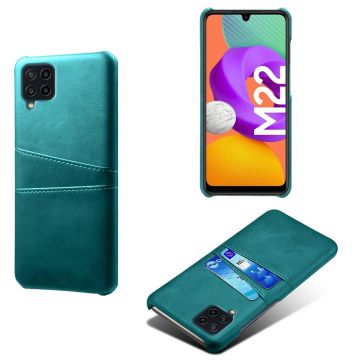 Dual Card Etui Samsung Galaxy M22 / M32 / F22 - Grønn