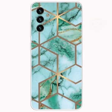 Marble Samsung Galaxy A13 5G Etui - Smaragd Terning Mønster