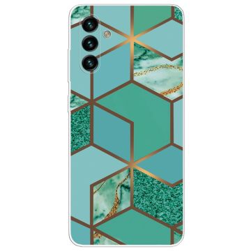 Marble Samsung Galaxy A13 5G Etui - Teal Klinkekule Tile