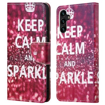 Wonderland Samsung Galaxy A13 5G Flippetui - Keep Calm og Sparkle