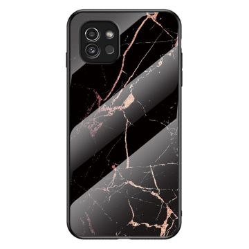 Fantasy Marble Samsung Galaxy A03 Deksel - Gold Svart Klinkekule