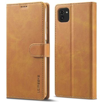 LC.IMEEKE Samsung Galaxy A03 flip etui - Lysebrun