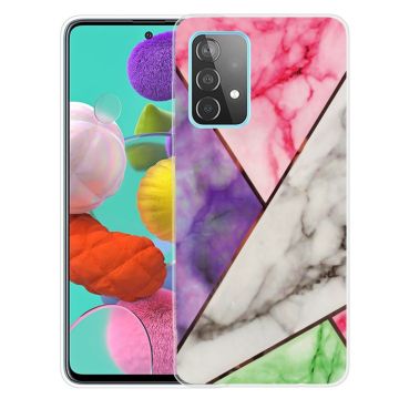 Marble Samsung Galaxy A13 4G Etui - Lilla / Rose / Hvit / Grønn