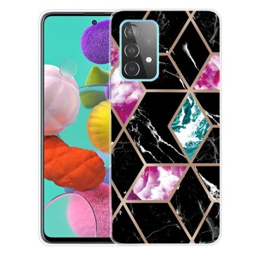 Marble Samsung Galaxy A13 4G Etui - Tile Of Black / Cyan / Rose