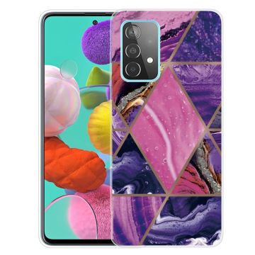 Marble Samsung Galaxy A13 4G Etui - Lilla og Rose Klinkekule