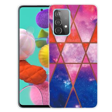 Marble Samsung Galaxy A13 4G Etui - Rose / Oransje / Blå