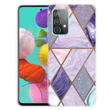 Marble Samsung Galaxy A13 4G Etui - Trekanter og Diamant Klinkekule