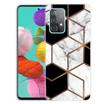 Marble Samsung Galaxy A13 4G Etui - Klinkekule Terning i Black og Hvit