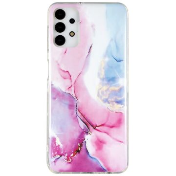 Marble Samsung Galaxy A13 4G Etui - Rosa / Blå